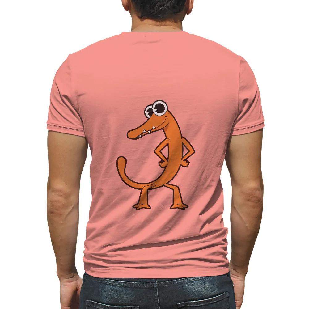 T-Shirts Design: Playful Orange Creature - Whimsical and Humorous|roblox dominus buttons t shirt green