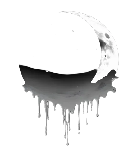 T-Shirts Custom: Melting Moon - Artistic Design