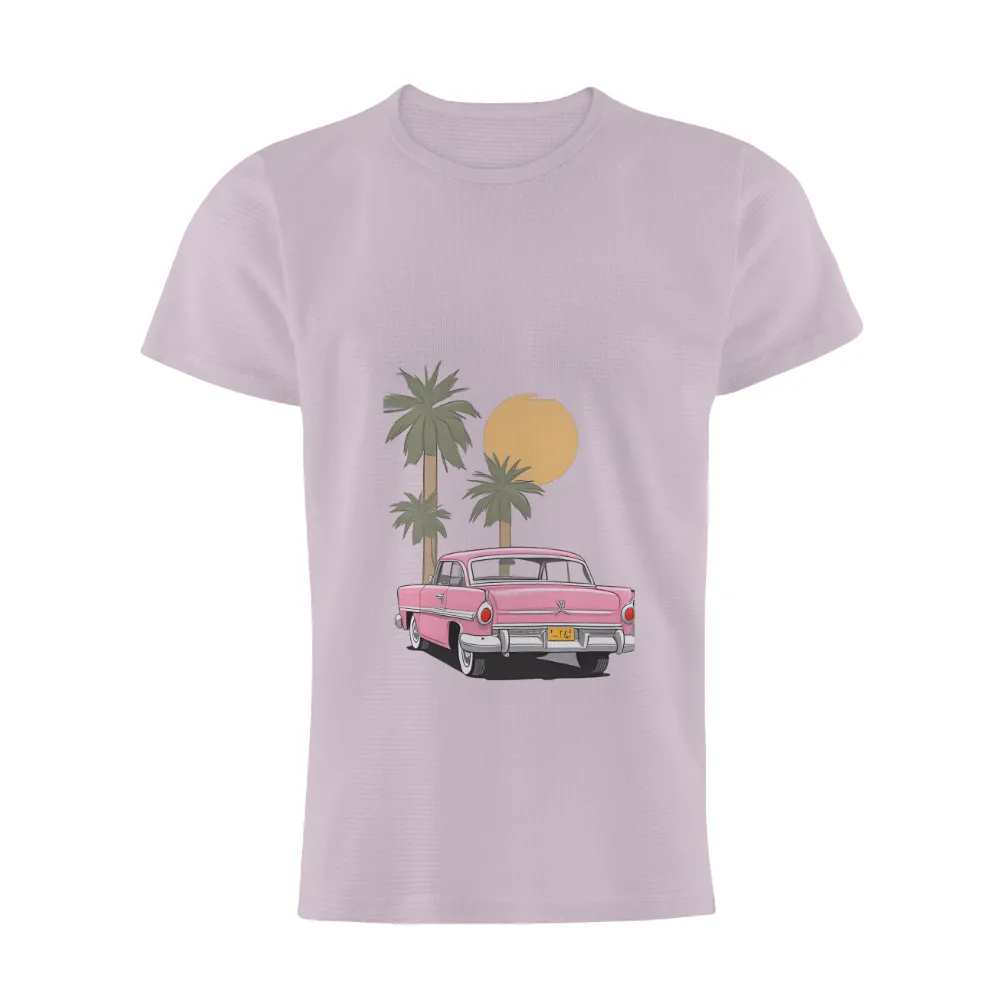 Tee Shirts Printed: Vintage Car Under Palm Trees|railriders mojave sun shirt