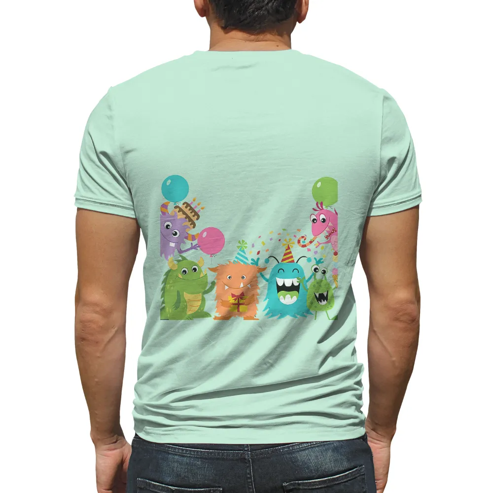 Customized Tee Shirts: Celebrate with Colorful Monster Party|4th of july birthday shirt