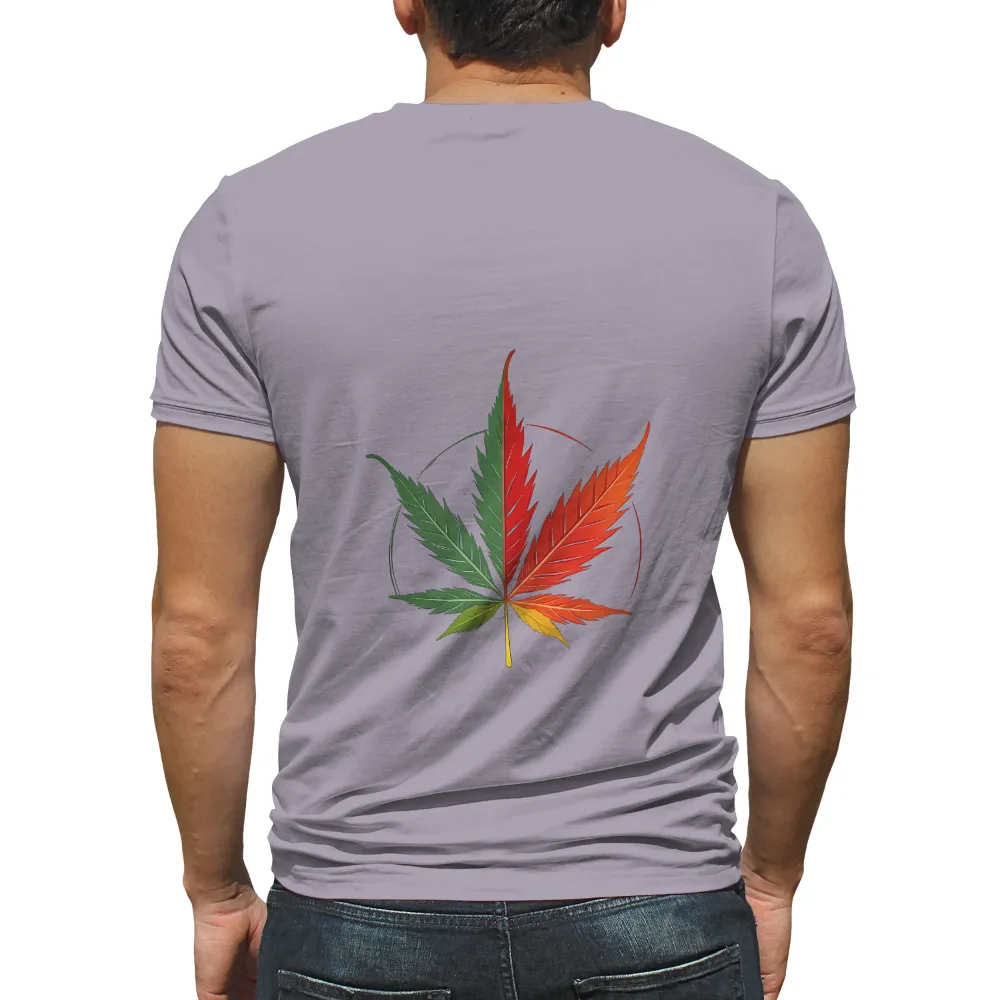 Custom Tee Shirts: Vibrant Reggae Leaf Design|soderblom red wings