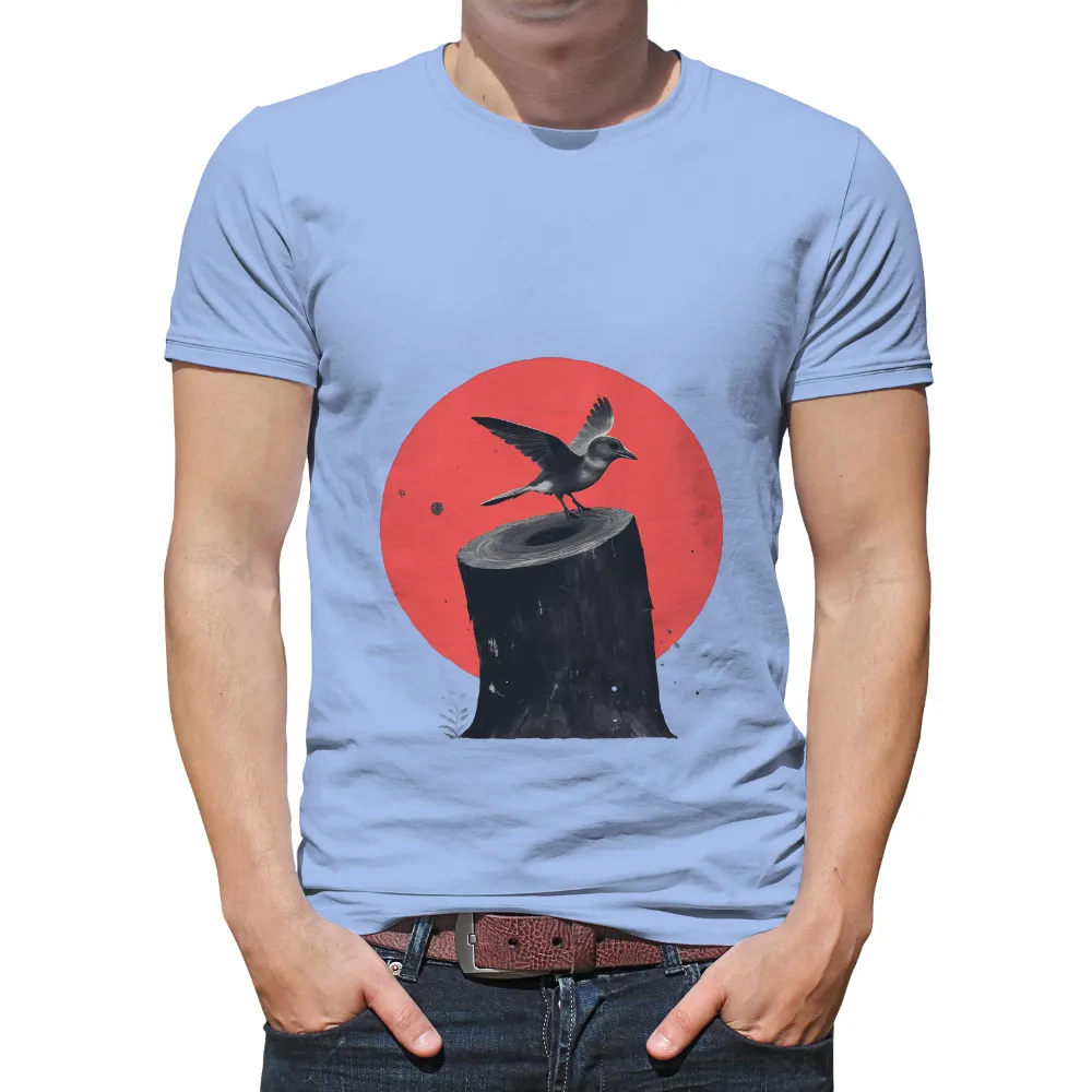 Custom Tee Shirts: Bird's Flight Under the Red Moon|adventure time star wars shirt