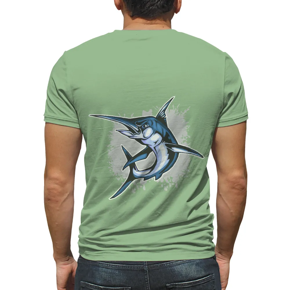 Custom T-Shirt Printing: Blue Marlin Adventure - Sports, Freedom, Ocean|adventure time dancing with monsters shirt