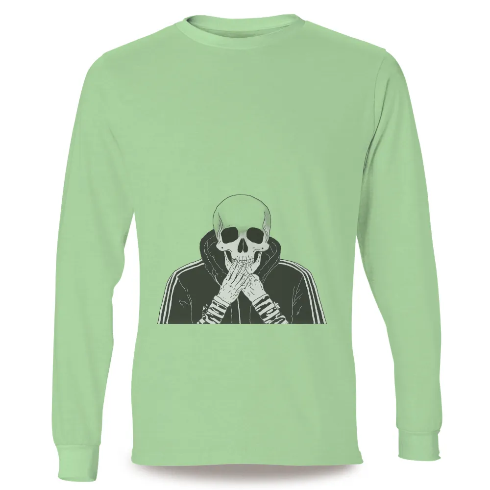 T-Shirt Printing: Skull Contemplation - Modern Urban Philosophy|roblox skull shirt