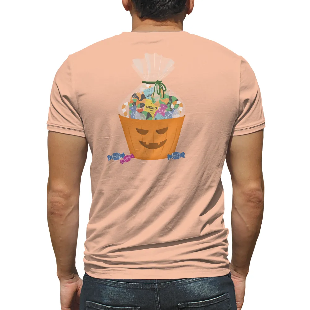 Trick-or-Treat TShirt Printing: Halloween Candy Bucket Design|neon festival t shirt