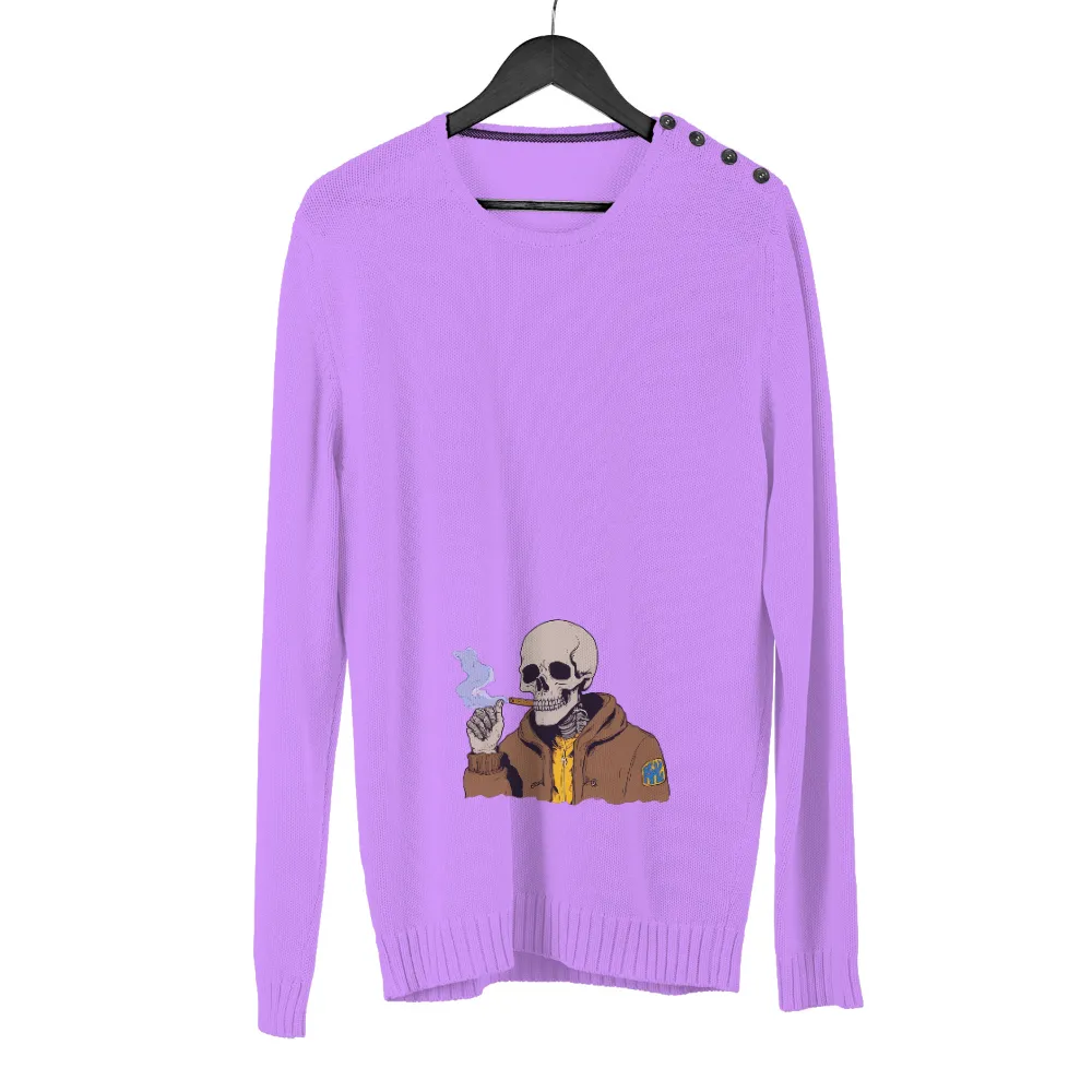 T-Shirts Pattern: Cool Skeleton with Ghostly Smoke|skeleton shirt roblox