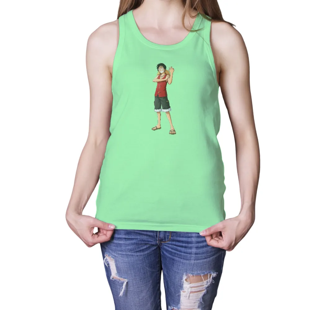 T-Shirts Custom: Adventure with Luffy - Anime Minimalist Design|one piece shirt name