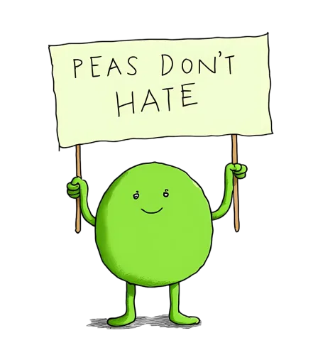 Custom T-Shirt Printing: Spread Love with 'Peas Don't Hate'