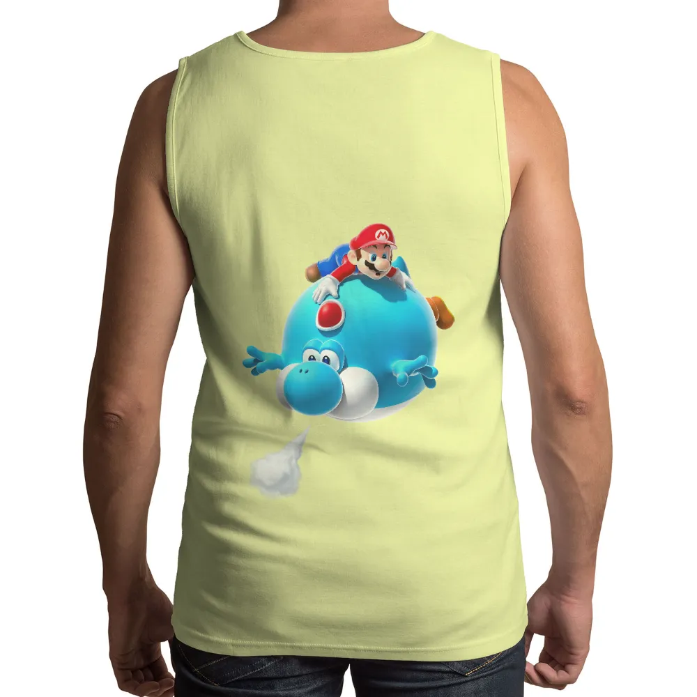 TShirt Printing: Mario Riding Yoshi - Adventure and Fun|happy crimus it's chrismun