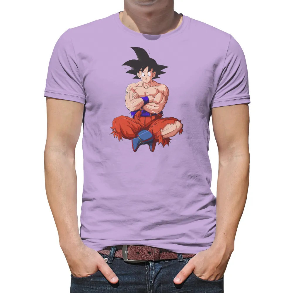 T-Shirt Printing: Goku's Unyielding Spirit - Anime Warrior Design|army strong mom shirts