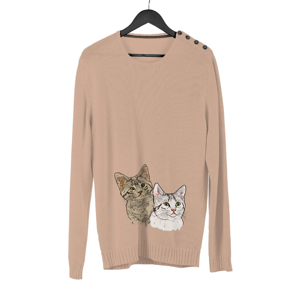 Whiskers and Paws: A Feline Friendship T-Shirts Pattern|elegant t shirt roblox