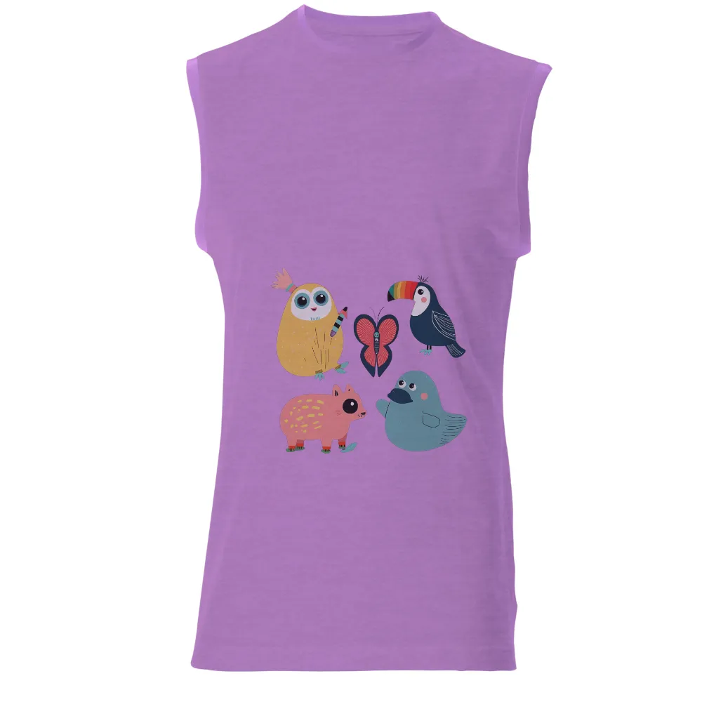 Graphic Tees: Whimsical Creatures - Artistic Designs|rugman art t shirt