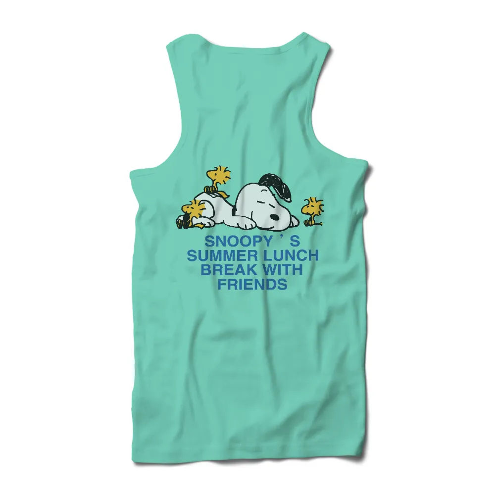 T-Shirts Custom: Snoopy’s Summer Lunch Break with Friends|feminine tops for summer