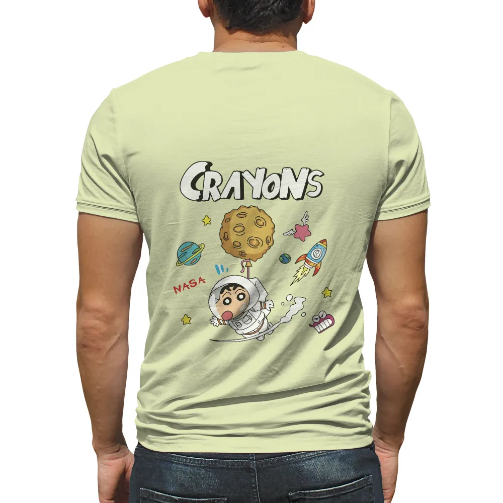 T-Shirt Printing: Crayon's Cosmic Adventure - Explore the Universe with Crayons|you may say im a dreamer shirt