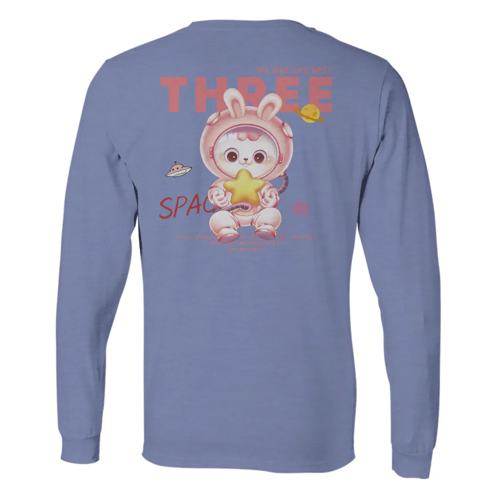 T-Shirts Custom: Space Bunny Adventure with Family Support|family graduation shirts 2022