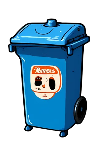 Graphic Tees: Quirky Trash Can Mascot - Funny & Quotes