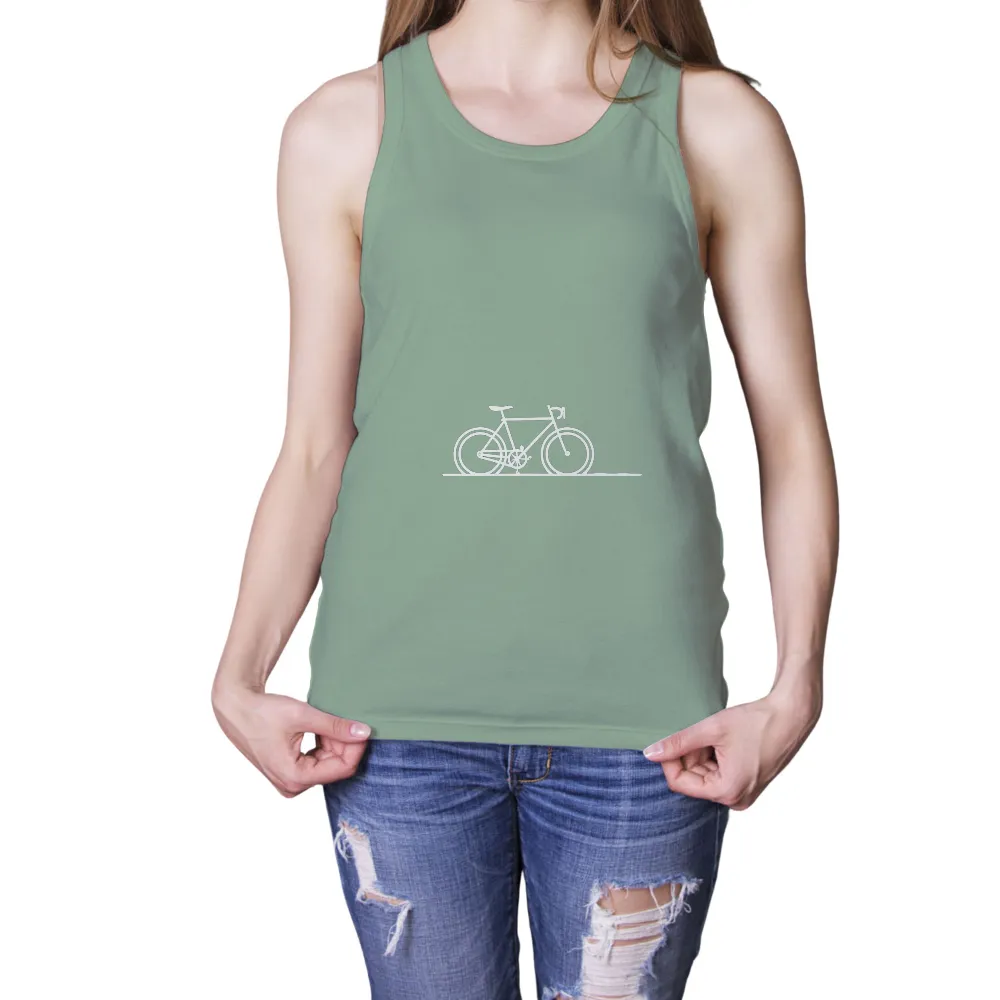 Custom T-Shirt Printing: Minimalist Bicycle Design - Freedom and Simplicity|freedom graffiti