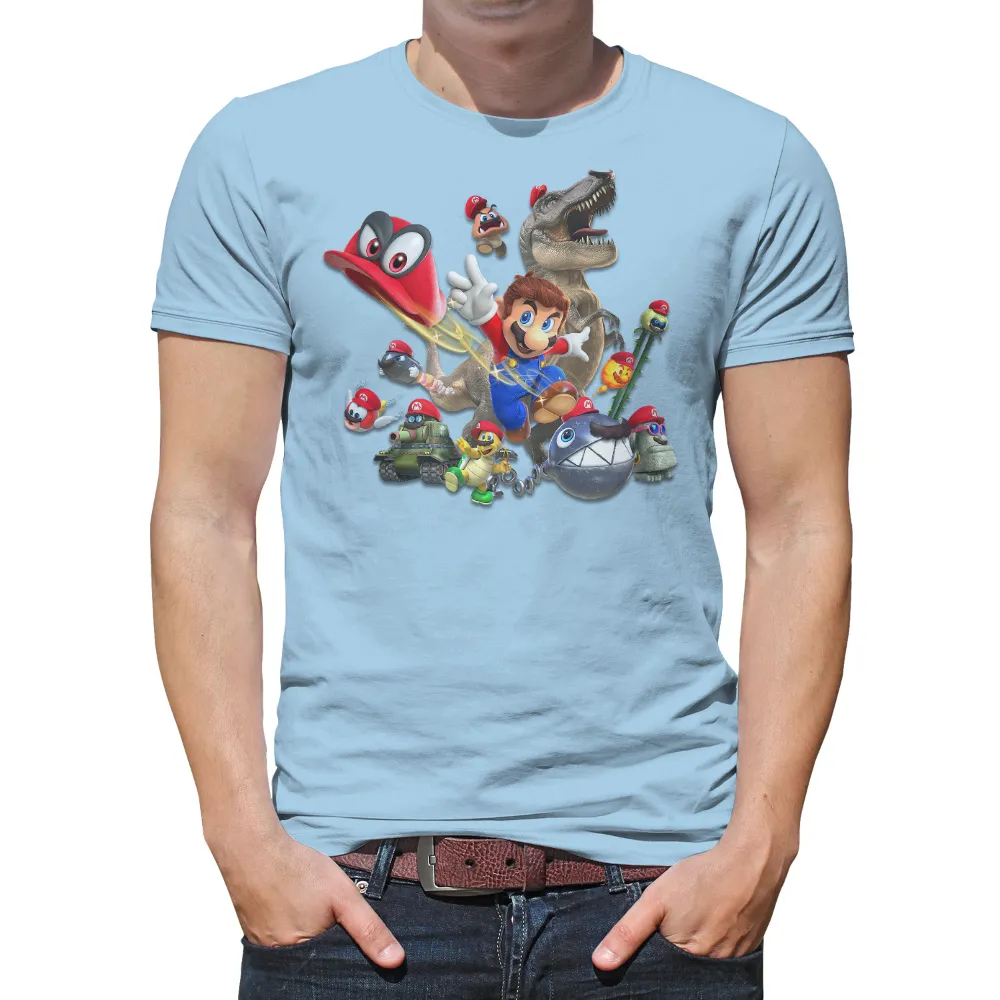 T-Shirts Design: Mario's Prehistoric Adventure|mario 35th anniversary shirts