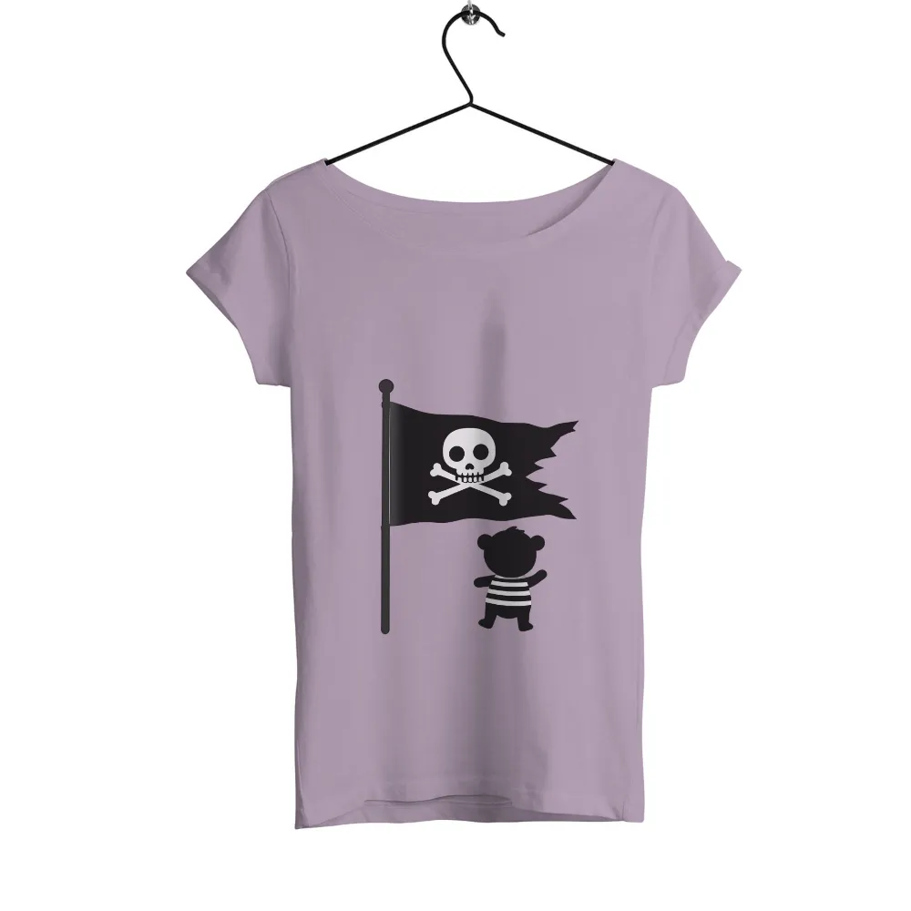 T-Shirt Printing: Bucky's Pirate Adventure | Skull and Crossbones Flag|Bucky the pirate bear