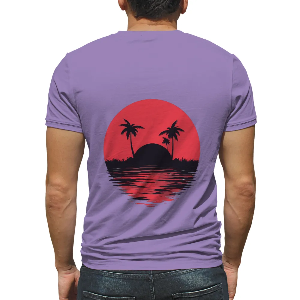 Tropical Sunset Paradise: A Tranquil Beach Retreat|beach camp shirts