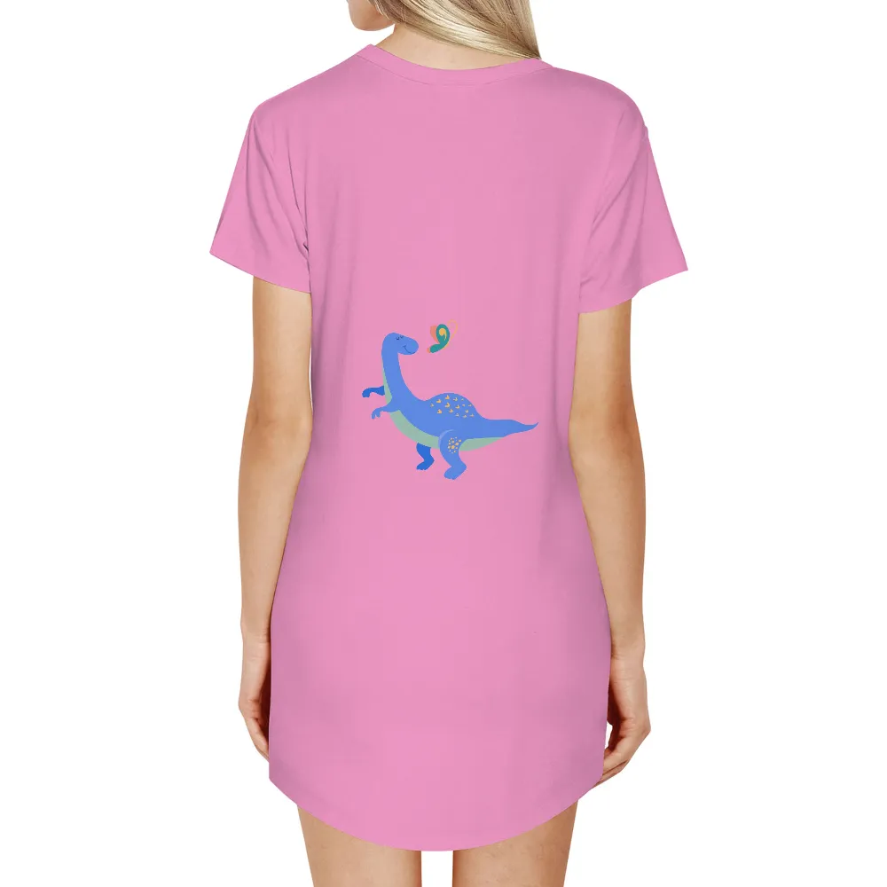 Tee Shirt Printing: Dino and Flutter's Whimsical Friendship|playboi carti butterfly shirt