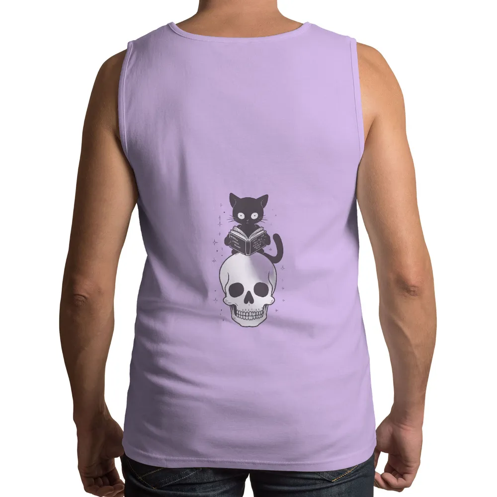 T-Shirt Printing: Whiskers the Scholarly Cat on a Skull|dallas stars robertson