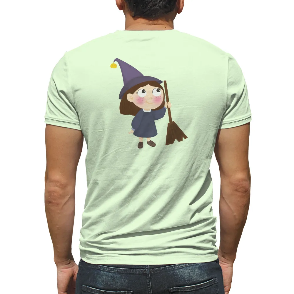 Shirts Graphic Tees: Luna's Magical Adventure with Witch Costume|fantasy football goat shirt