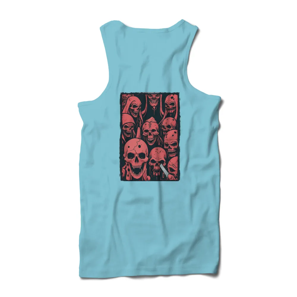 Graphic Tees: Red Skulls - Artistic Horror Design|bertuzzi red wings