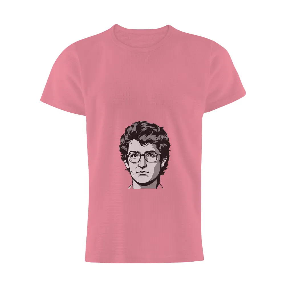 Custom T-Shirt Printing: Woody Allen Iconic Portrait - Pop Culture Tribute|hot topic black and white plaid studded skull