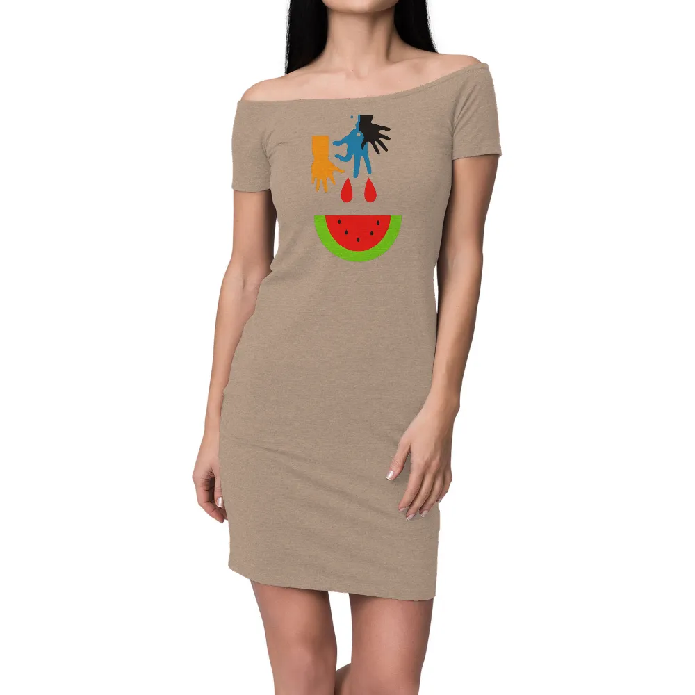 Custom Summer Joy Design: Watermelon and Hands Art|fashion nova summer shirts