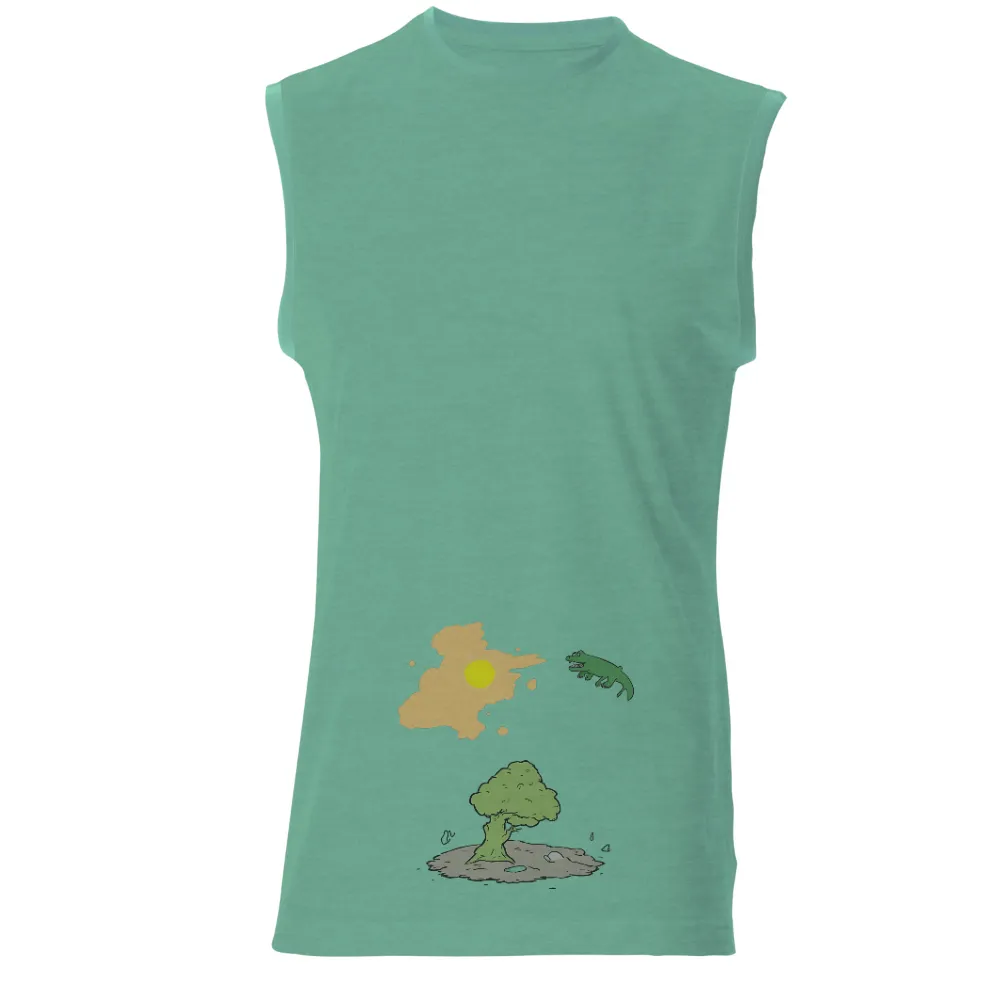 Custom Tee Shirts: Zippy's Playful Surprise - Dinosaur, Tree, Sun|tony the tiger sun bowl shirt