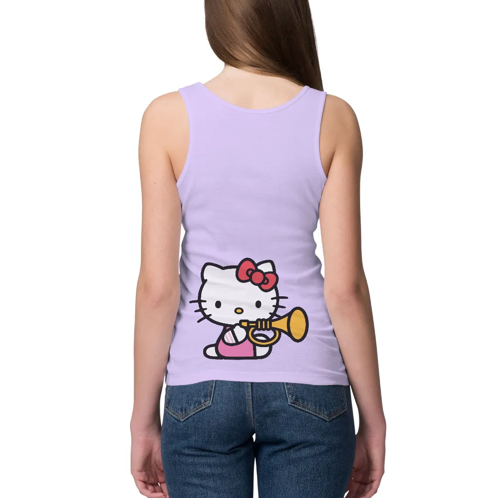 T-Shirts Pattern: Hello Kitty Playing Trumpet - Vintage & Retro Design|t shirts hello kitty roblox