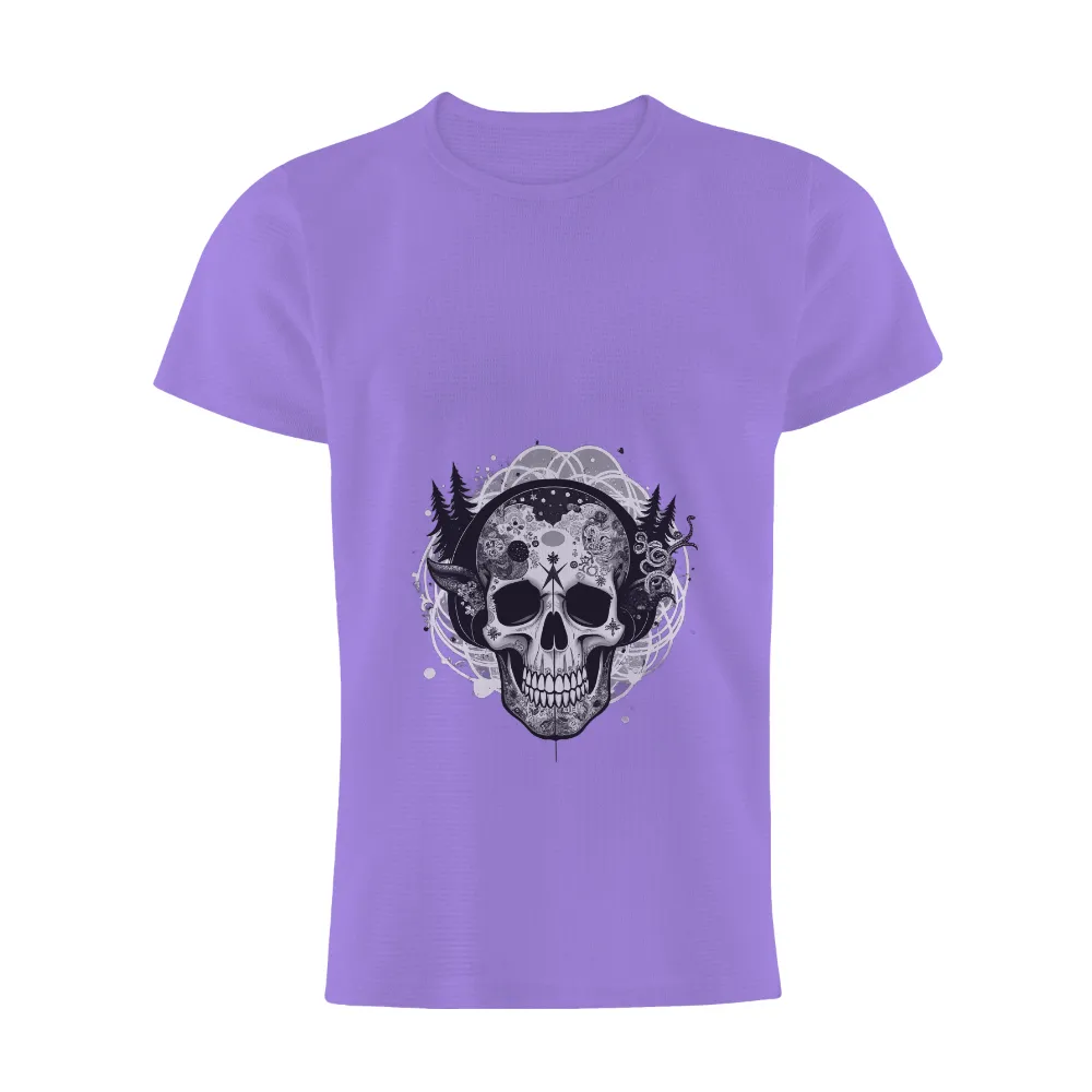 T-Shirt Printing: Skull Art with Nature Symbols|the dirt miller high life shirt