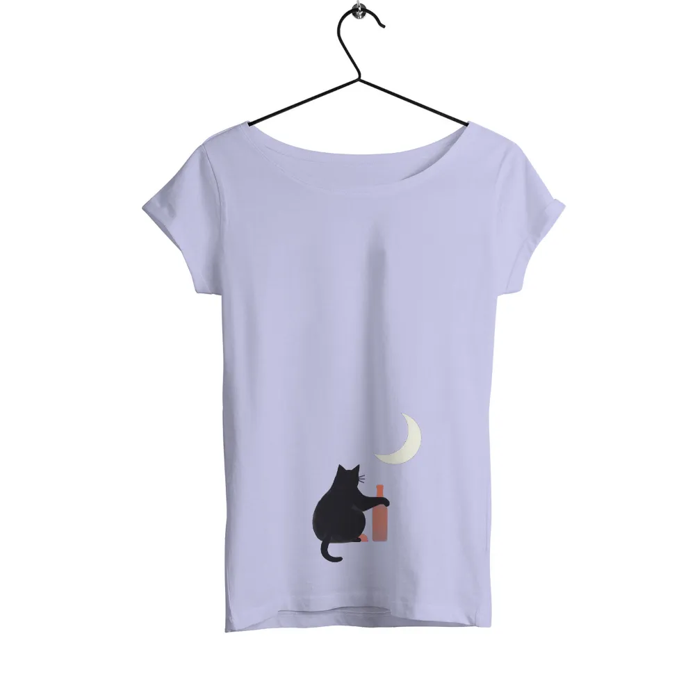 T-Shirts Custom: Black Cat Moonlight Mischief|pokemon magic shirt 1999