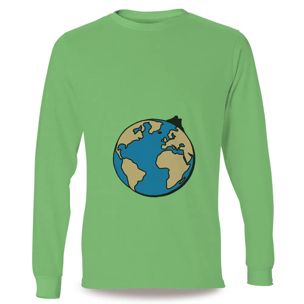 T-Shirts Custom: Globe Unity - Artistic Design for Global Connection|shirts for family of 4