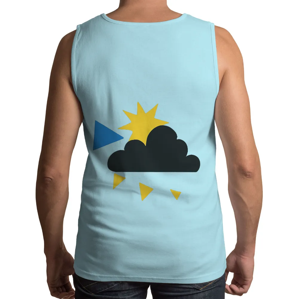 Customized Tee Shirts: Sun Emerging from Cloud - Hope and Positivity|2t sun shirt