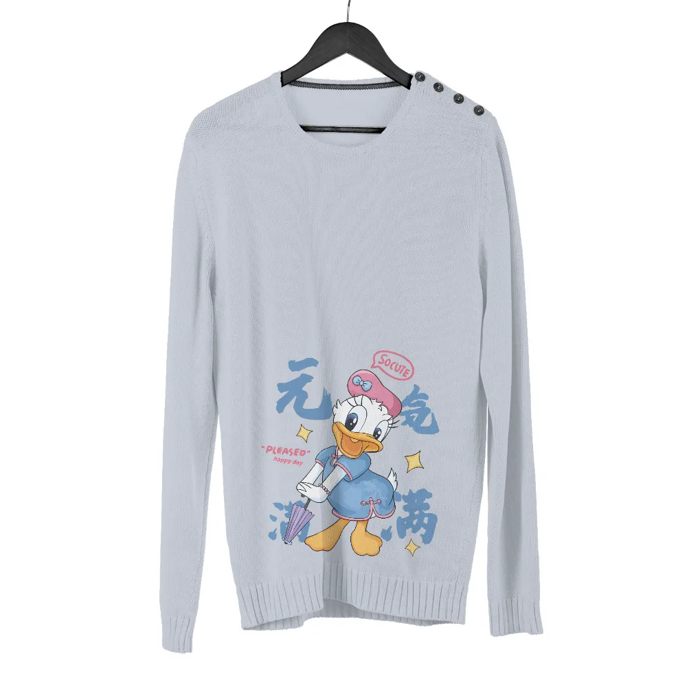 Customized Tee Shirts: Daisy Duck in Traditional Dress|happy first fathers day shirt