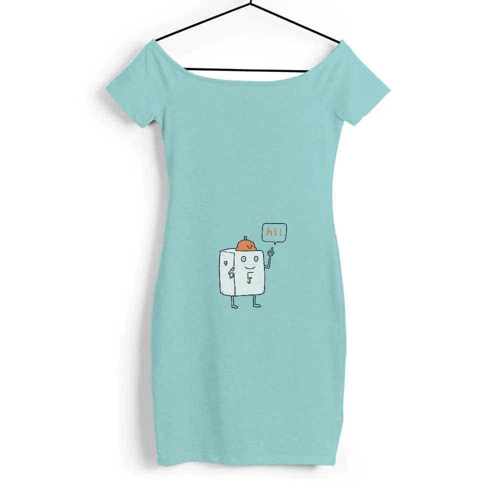 Custom T-Shirt Printing: Quirky Refrigerator with Orange Hat|simplicity t shirt dress pattern