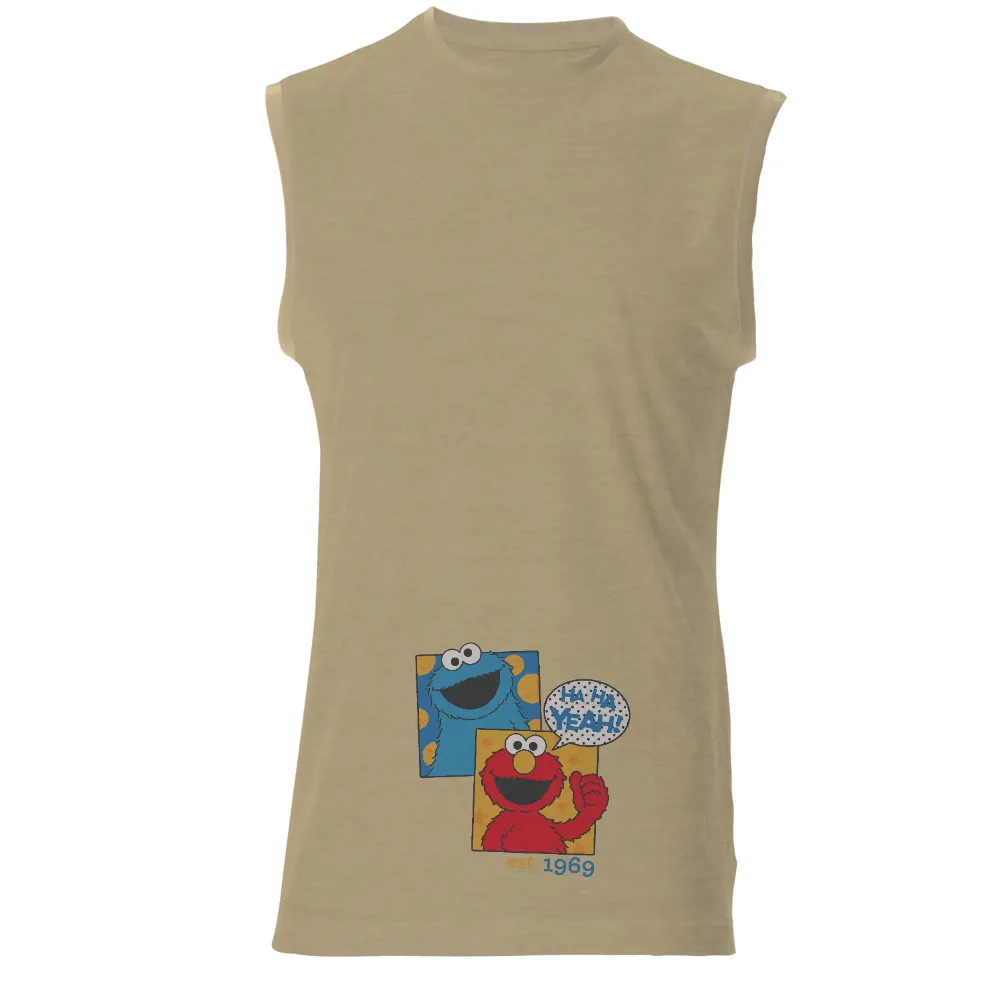 Shirts Graphic Tees: Sesame Street Laughter with Cookie Monster and Elmo|t shirt roblox vintage