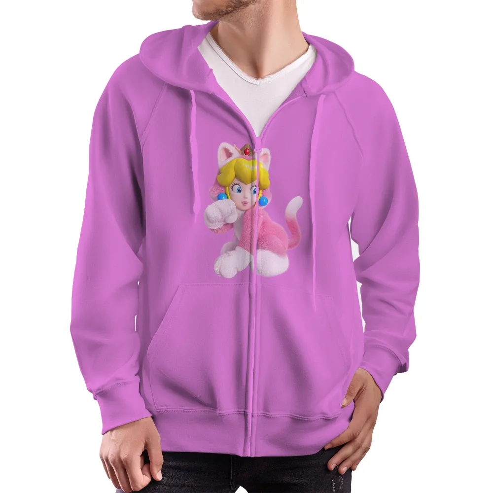 Customized Tee Shirts: Whimsical Princess Peach in Cat Suit|roblox shirt suit