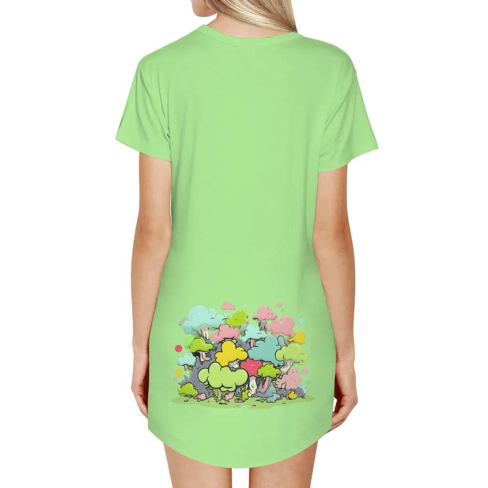 Enchanting Fantasy Forest: Vibrant & Whimsical Art Design|fantasy factory beer shirt