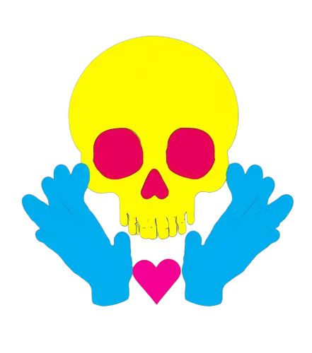 Graphic Tees: Embrace Life with Love - Skull and Heart Design