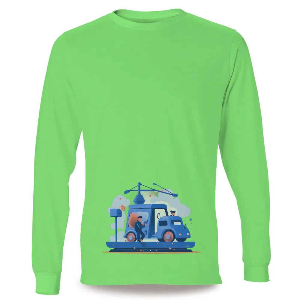 Futuristic Cityscape Design: Merging Technology with Human Interaction|retro red hot chili peppers t shirt