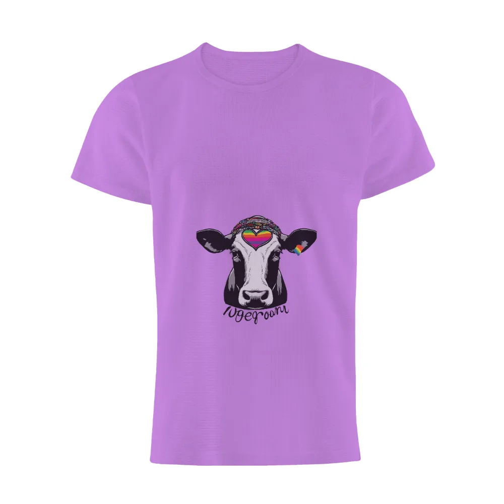 Custom T-Shirt Printing: Bessie the Cow - Love and Acceptance|love for 3 shirts damar