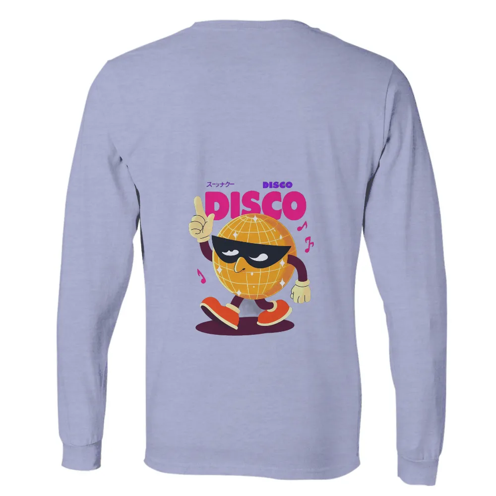 Custom Tee Shirts: Disco Ball Party | Retro Dance & Music Tees| Musical notes around disco ball