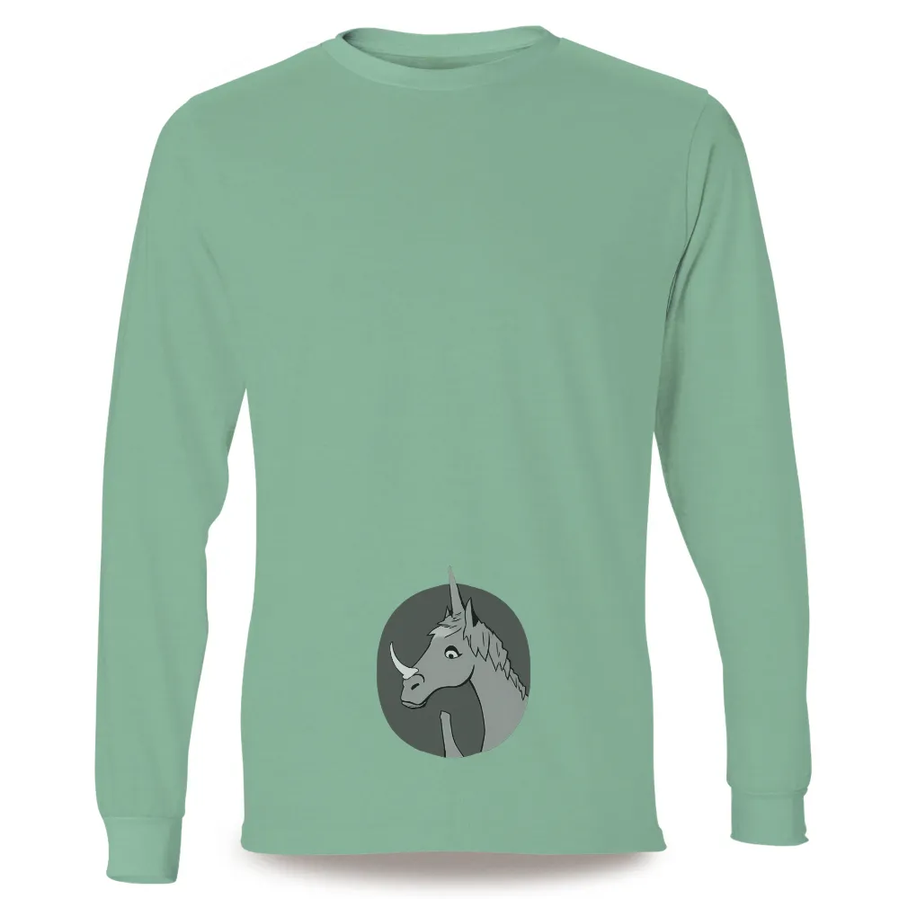 Unicorn Rhino T-Shirts Design: A Blend of Mythical Strength and Grace|roblox unicorn t shirt