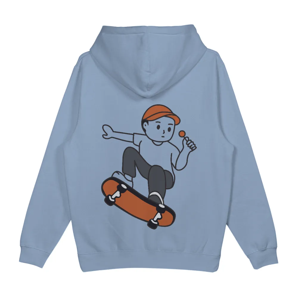 T-Shirts Custom: Skateboarding Spirit with Orange and Black Design|black shirt cartoon character