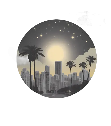 Custom Tee Shirts: City Dreams Under Moonlight