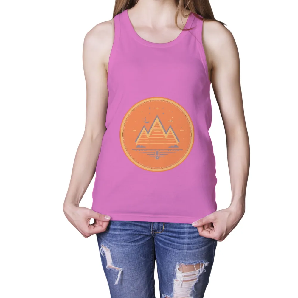 Ancient Pyramids, Celestial Elements, and Lotus Graphic Designs|sand colored military t shirts