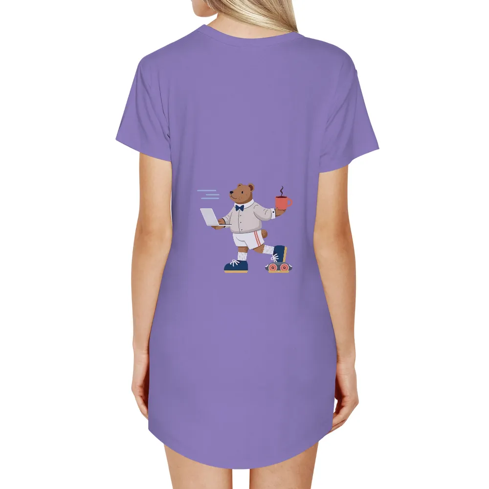 Shirts Graphic Tees | Modern Lifestyle & Everyday Hustle| Mr. Bear with blue shoes